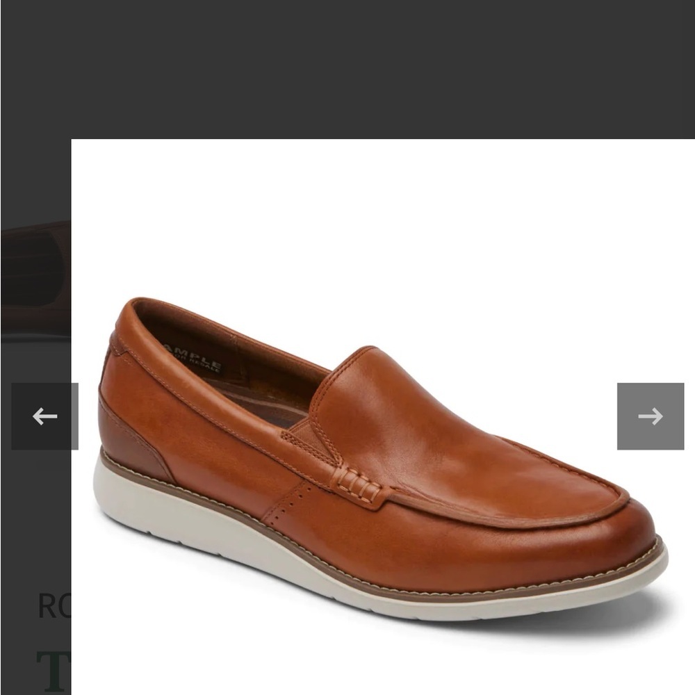 NWOT Rockport loafers Total Motion Craft Venetian Cognac SZ 9.5 Brand New - Picture 4 of 14